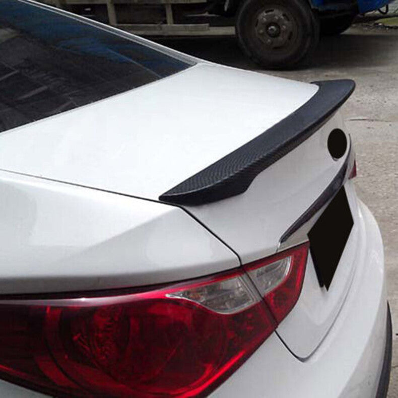 for Hyundai Sonata 2011-2014 Carbon Fiber Rear Trunk Spoiler Lip Roof Tail Wing