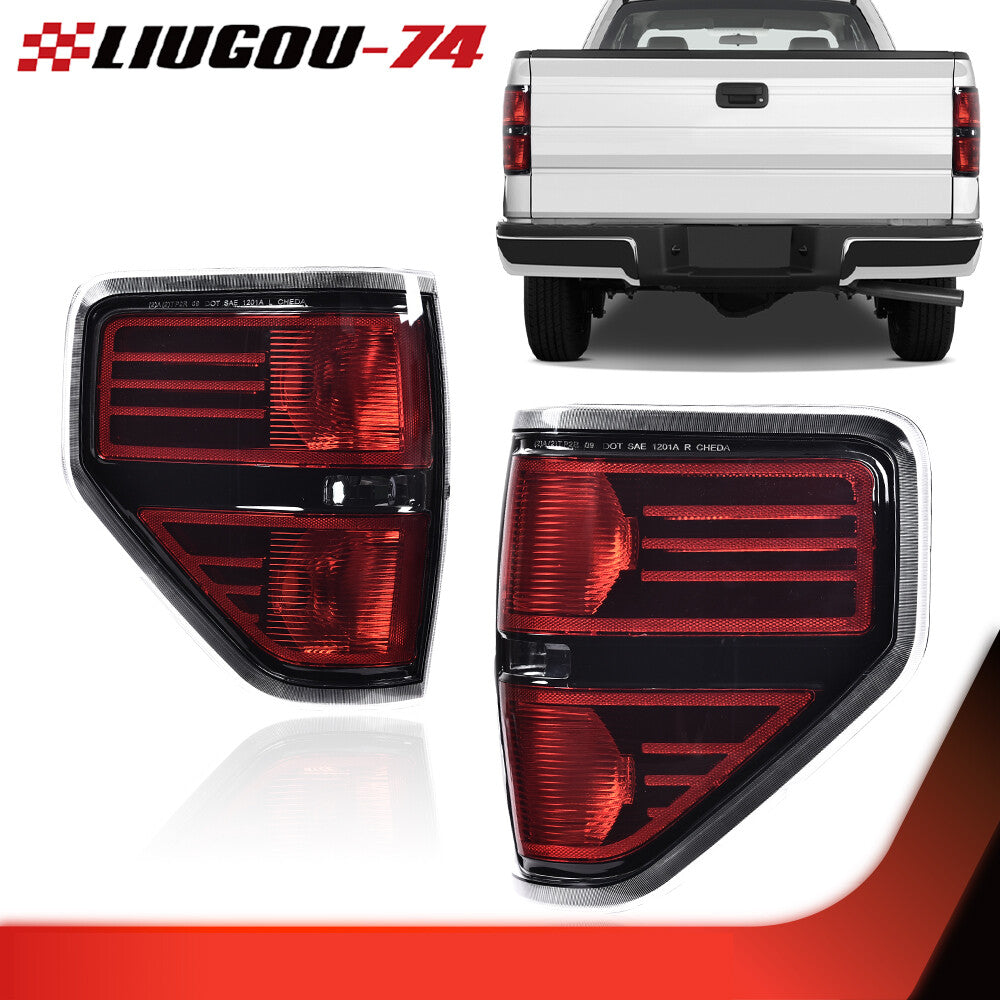 Suitable for 09-14 for Ford F-150 pickup truck, rear taillight and brake light assembly, black.