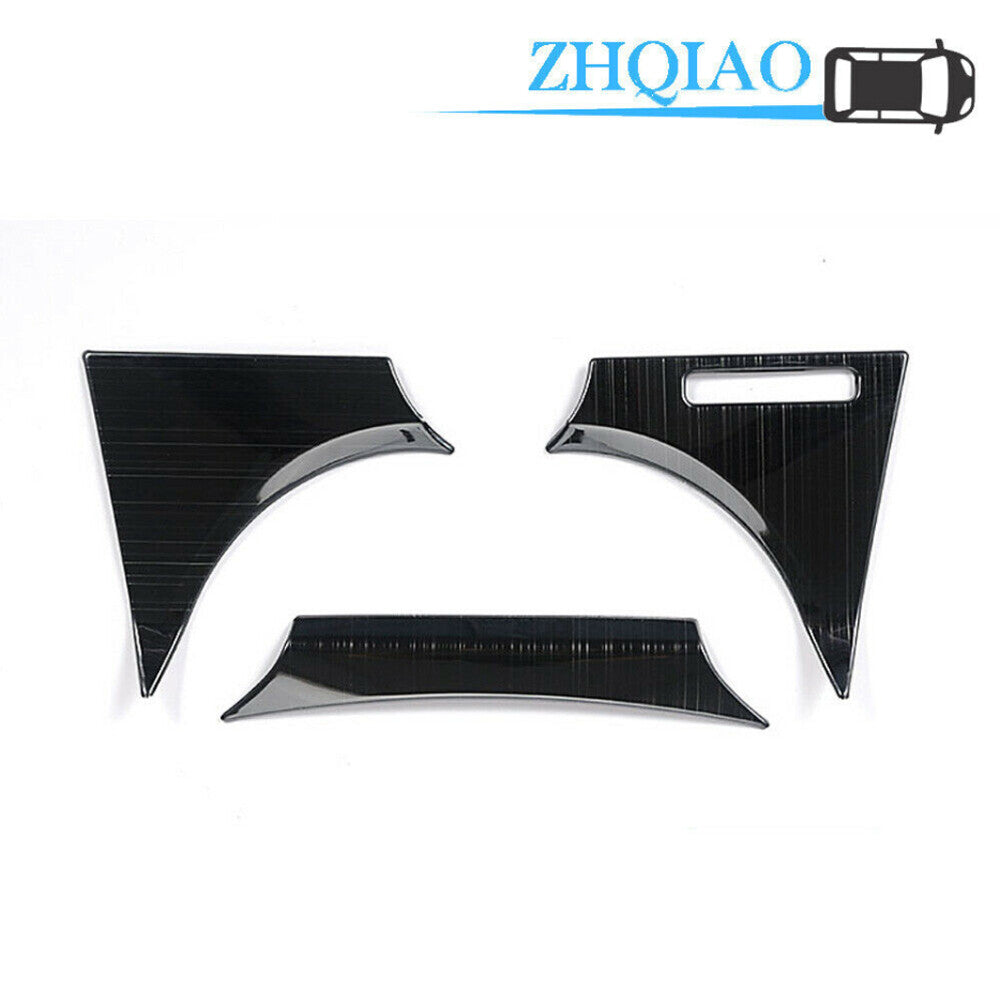 3x Black Titanium Dashboard Meter Cover Molding Trims Fit for Toyota for Camry 2018-2023