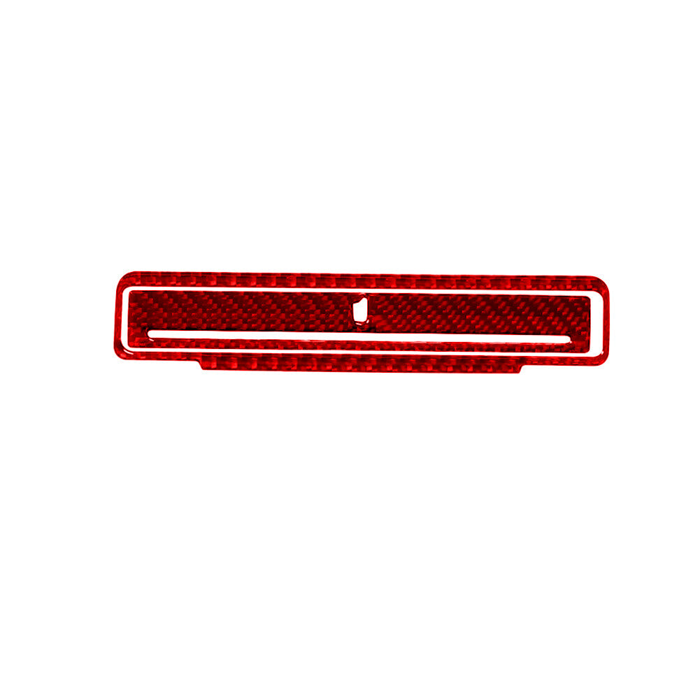 2Pcs Red Carbon Fiber Rear Armrest Cup Holder Cover Trim for Audi Q7 2007-2015