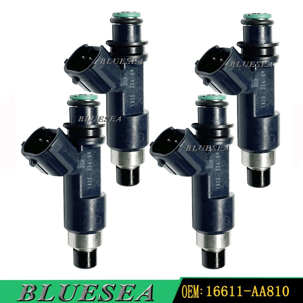 4 PC Fuel Injector 16611-AA810 For Fits 08-2016 for Subaru Forester Legacy Outback
