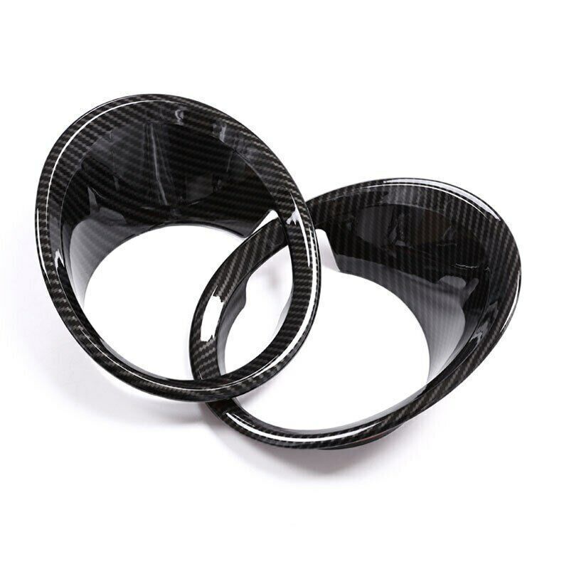 pair of carbon fiber front fog light cover trims for 2016-2019 for BMW X1 F48.