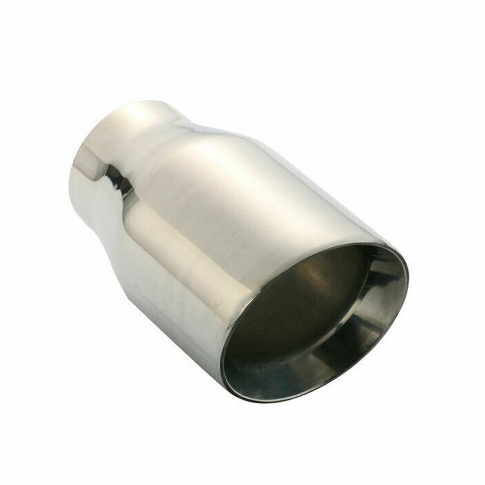 2.5'' ID 3.5'' OD Exhaust Tail Pipe End Tips 150mm Sliver Exhaust Tip Polished