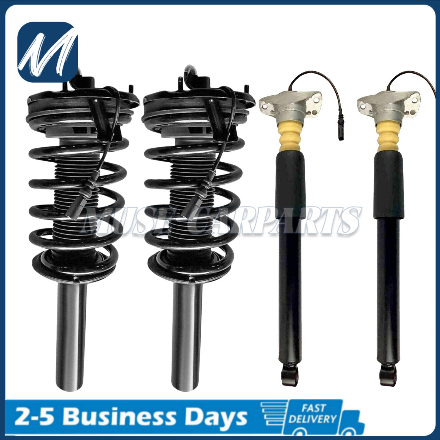 4-piece front and rear shock absorber struts, Assys electrically bonded 2010-2016 for Cadillac SRX