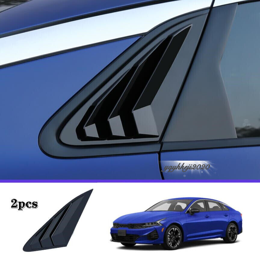 Gloss Black Side Window Louver Shutter Cover Trim Fit for KIA K5 Sedan 2021 2022