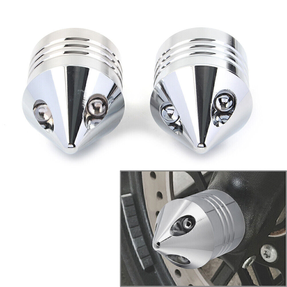 Chrome Front Axle Cap Nut Cover for Harley Electra Glide Sportster FLHX