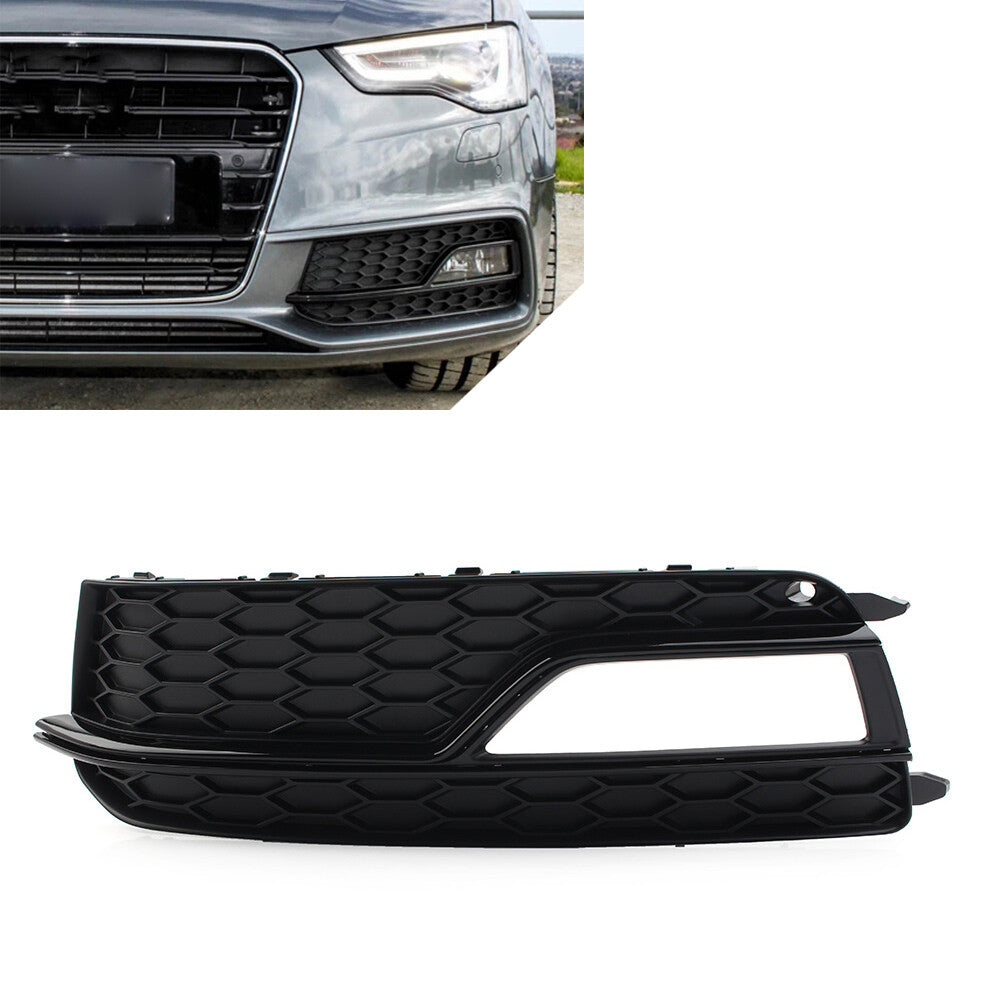 Front Bumper Fog Light Honeycomb Grill Cover for Audi A5 S-Line S5 2013-17 Left