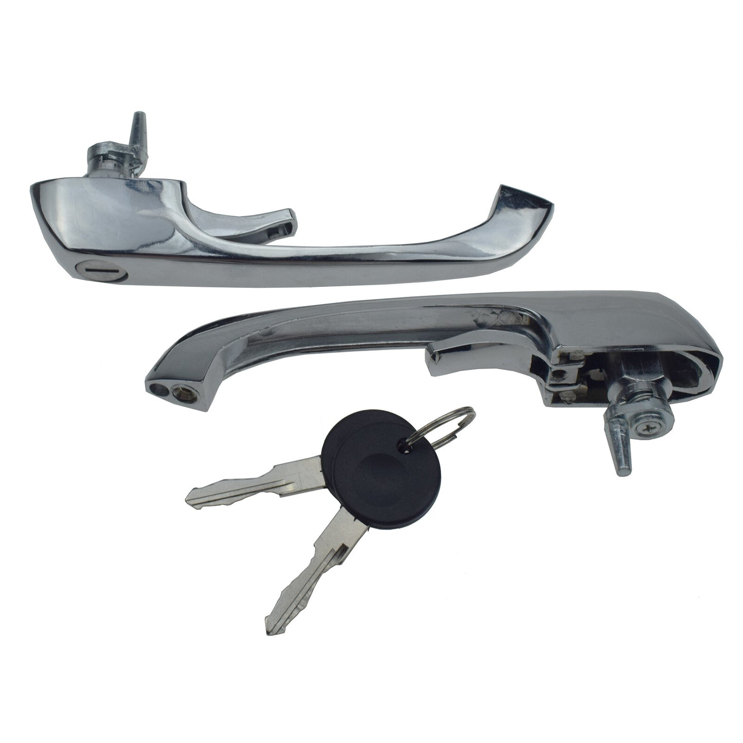 One pair of outer door handles with key 211837205N, suitable for Volkswagen Van Type 2 69-79.