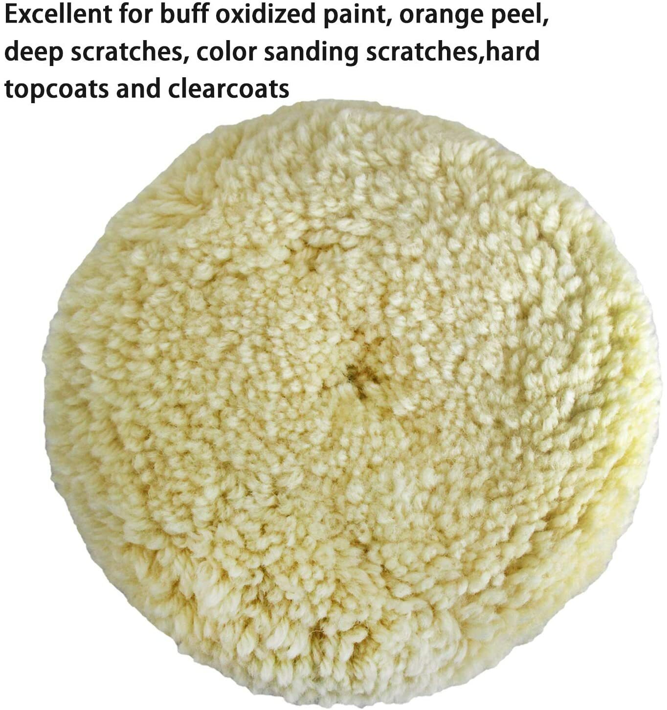 Polishing Pad 100% Natural Wool Hook and Loop Grip Cushion for Composite Cutting