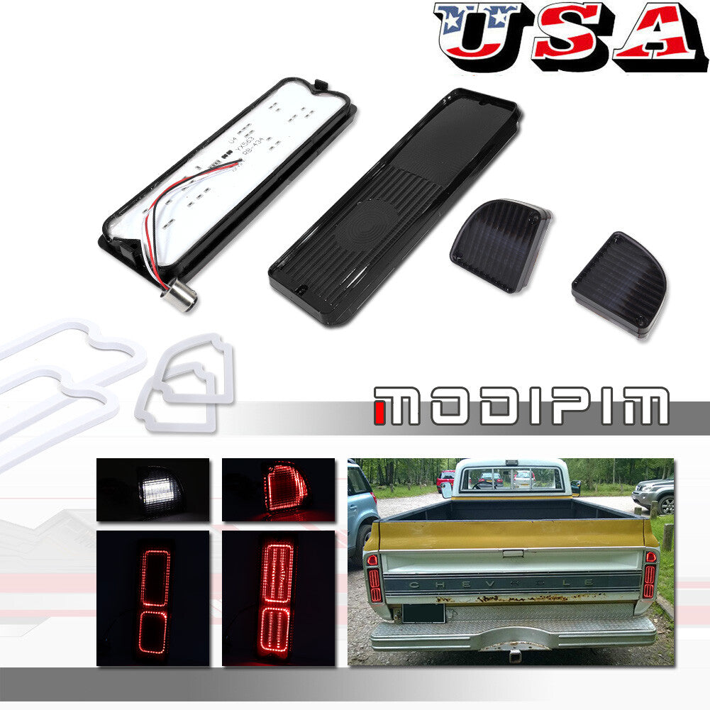 PLUG PLAY Smoke LED Taillight Kit (Pair) for 67-72 for Chevrolet and for GMC Trucks