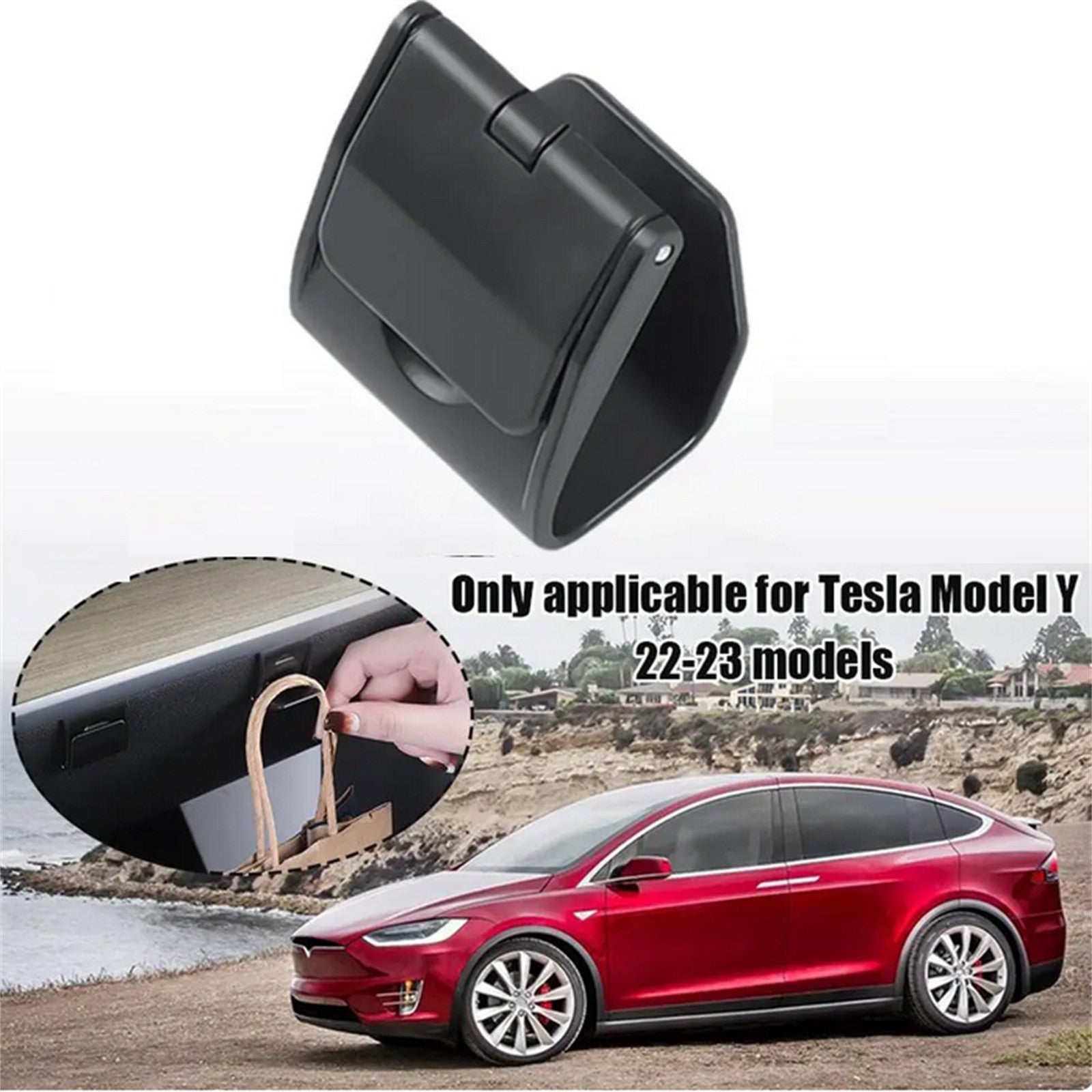 Durable Passenger Side Glove Box ABS Hook Foldable for Tesla Mode Y 2022-2023