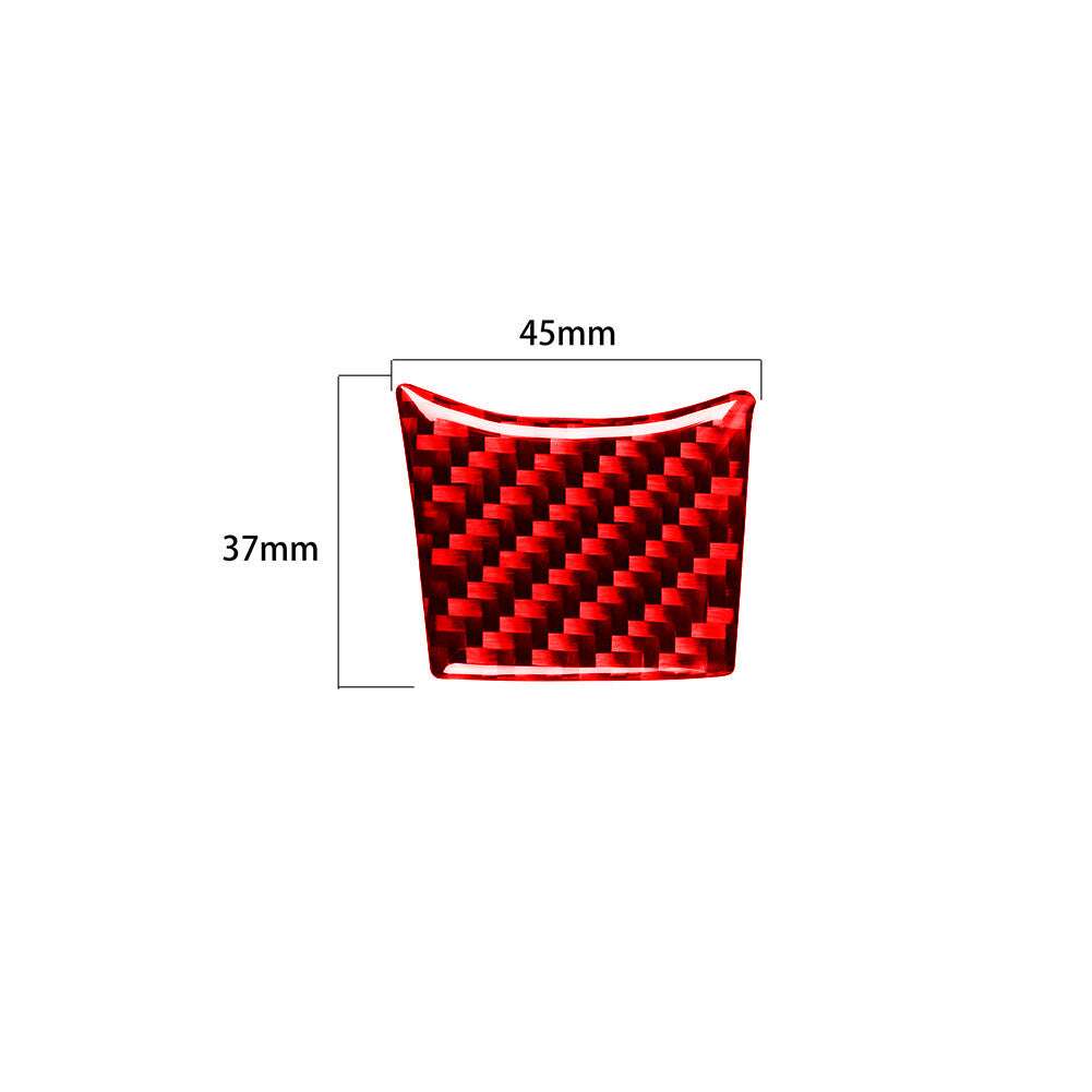 Red Carbon Fiber Steering Wheel Decorative Cover Trim for Subaru BRZ for Toyota 86