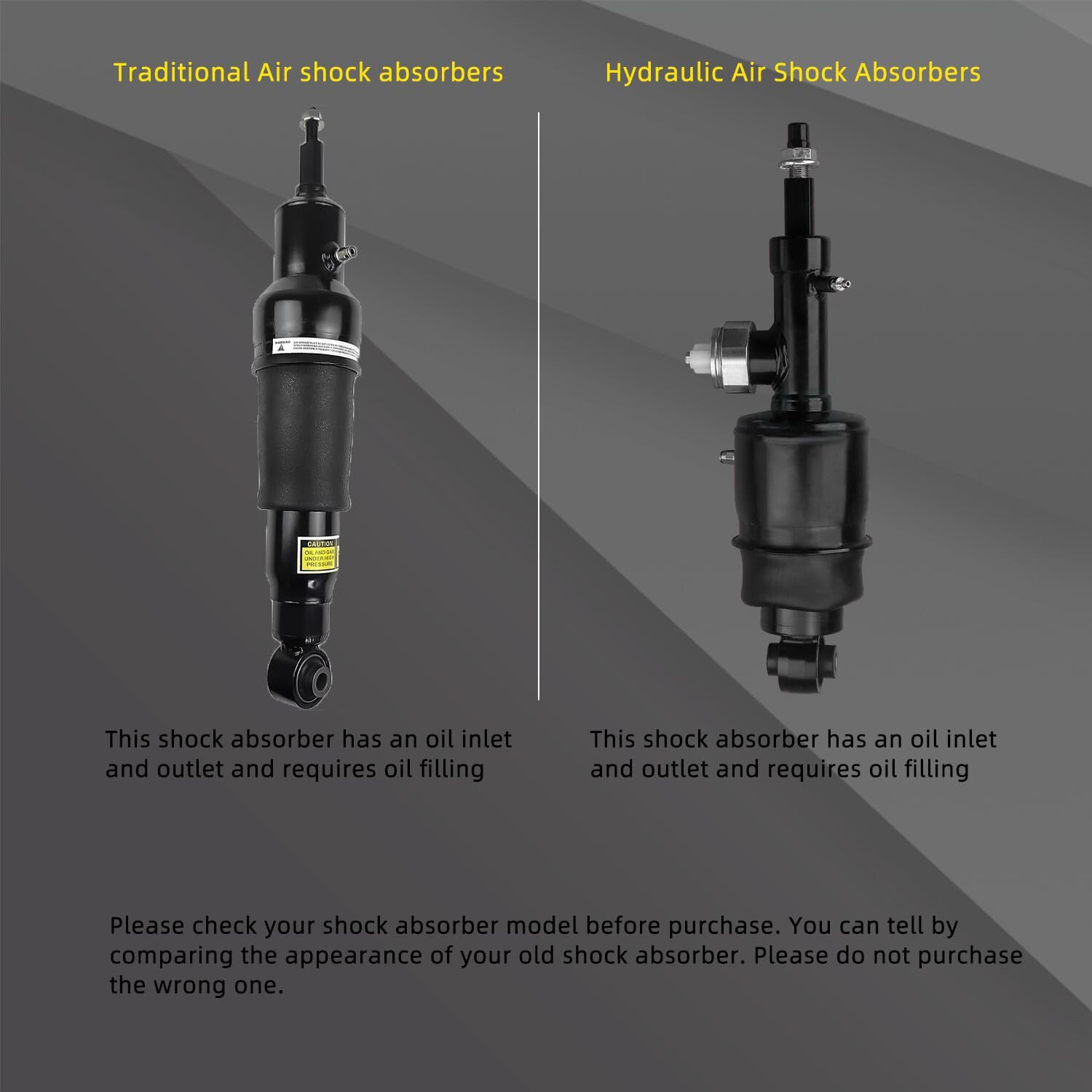 4-piece Assys front and rear shock absorber struts with electronic control for Lincoln MKC 2.0L and 2.3L (2015-2019)