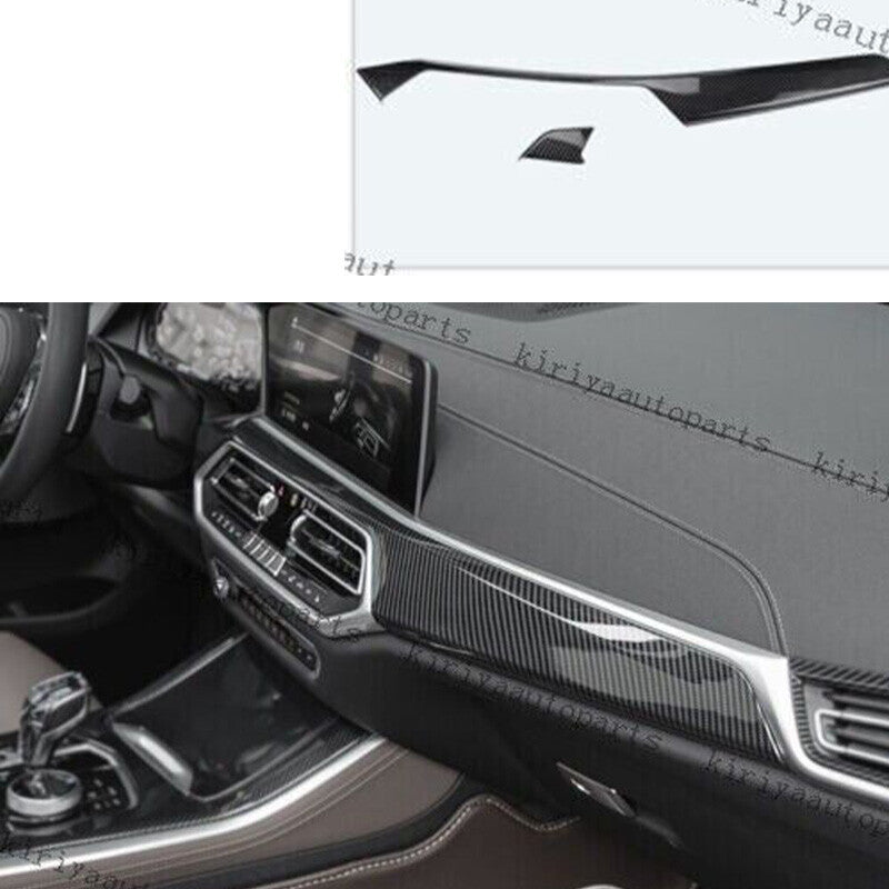 for BMW X5 X6 X7 G05 2019-2023 Carbon Fiber Center Console Dashboard Panel Trim