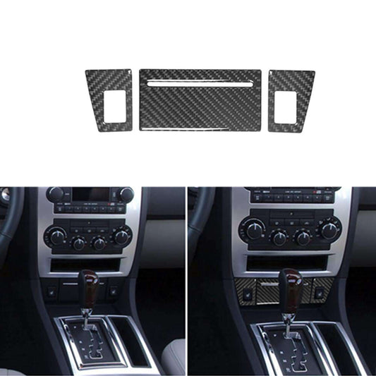 Carbon Fiber Below Radio With Heated for Seat & Ashtray Cover for Chrysler 300
