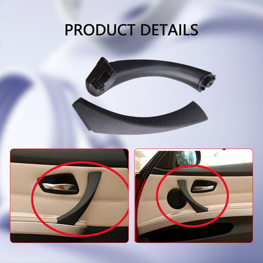 4Pcs Black fit for BMW E90 328i Rear Left+Right Inner Door Handle Pull Trim Cover