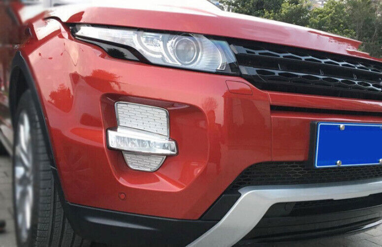 for Range Rover Evoque 12-2015 Chrome Exterior Front Fog Light Sticker Trim 4PCS