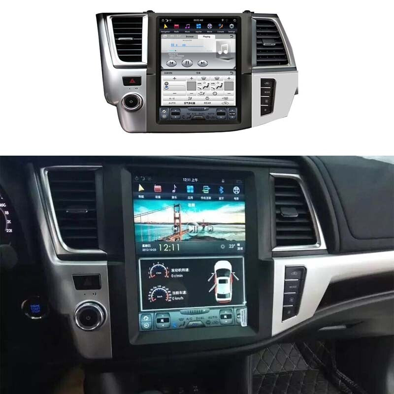 for Toyota Highlander 12.1 Touchscreen radio Android GPS Navigation 14~18