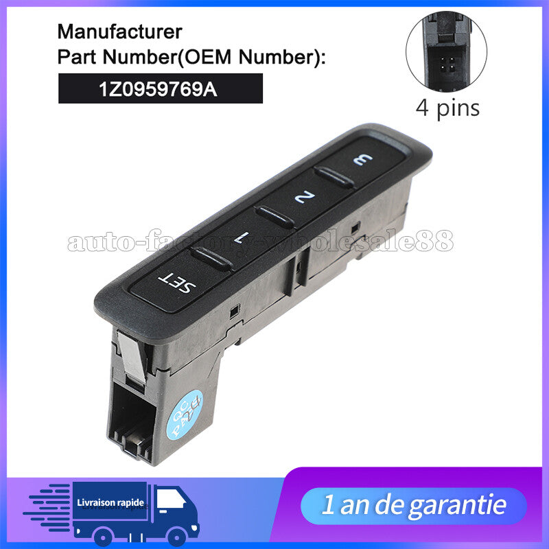 Si¨¨ge M¨¦moire Ajuste Commutateur Bouton pour for VW for Passat for Tiguan for Skoda Octavia Neuf