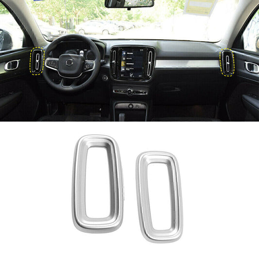 for Volvo XC40 2018-2020 2019 Matte silver Side Air Vent Outlet Cover Trim