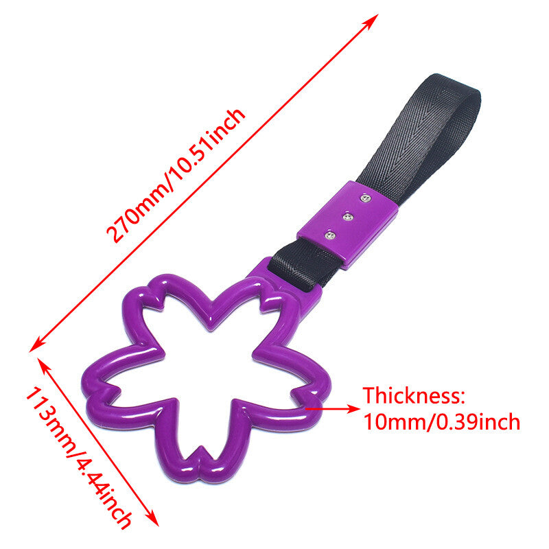 Car Warning Handle Strap Subway Bus Cherry Blossom Tsurikawa Ring JDM Purple