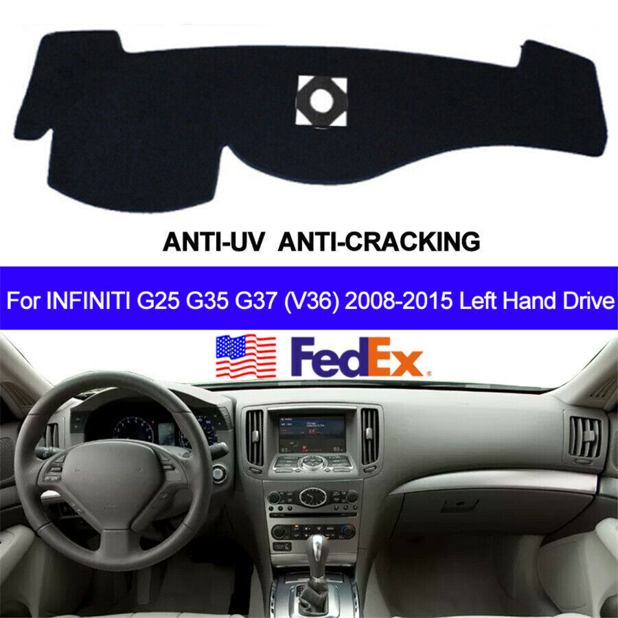 Polyester Car Dash Mat Dashboard Cover for Infiniti G25 G35 G37 Q60 Q40 2008-15