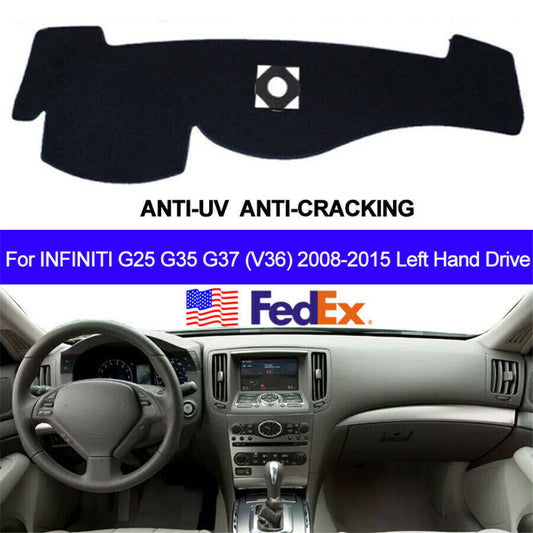 Polyester Car Dash Mat Dashboard Cover for Infiniti G25 G35 G37 Q60 Q40 2008-15
