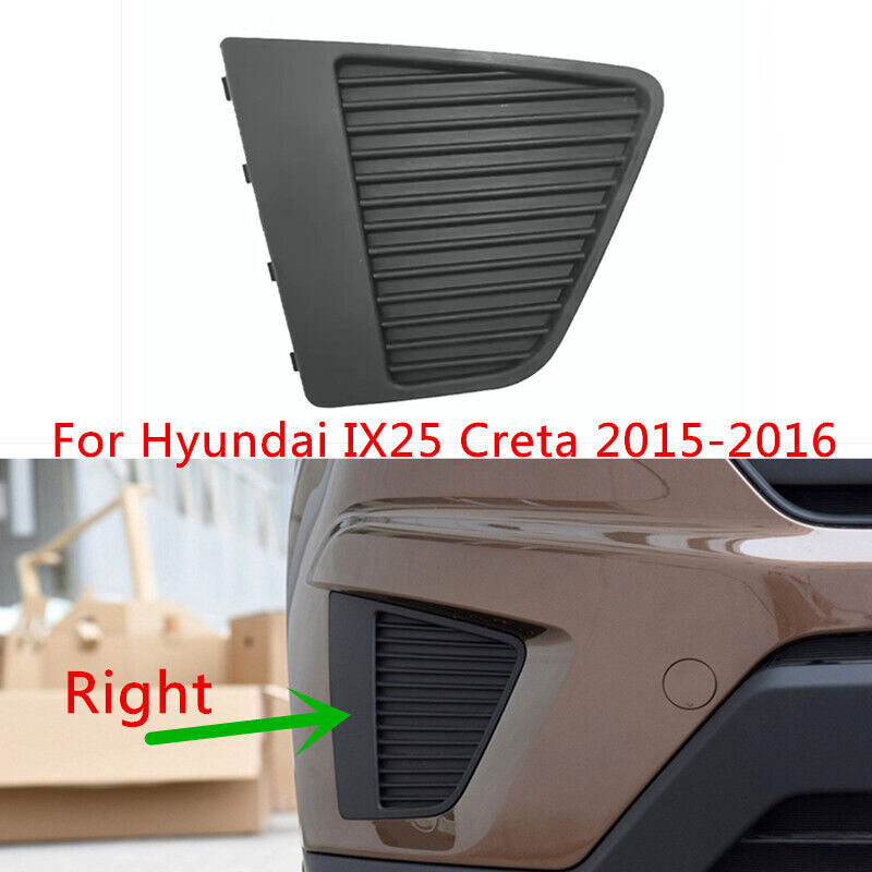 Right Side Fog Lamp Cover Grille ABS Black Fit for Hyundai IX25 Creta 2015-2016