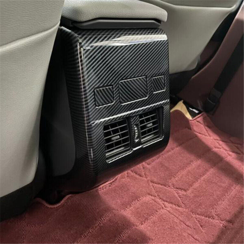 for Toyota BZ4X 2023-24 Carbon Fiber Rear Row Air Outlet Vent Cover Trim Kit 4x