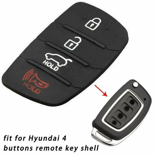 Replacement rubber pads for modern 4-button remote key shell protective covers