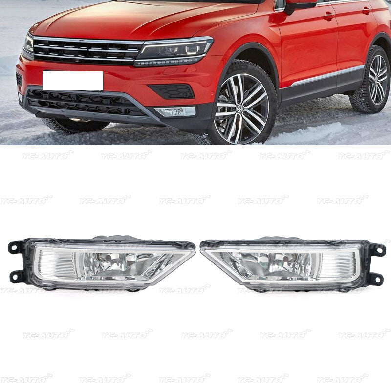 for VolksWagen for Tiguan 5N 2016-2021 1 Pair Front Bumper Fog Lamp With Bulbs