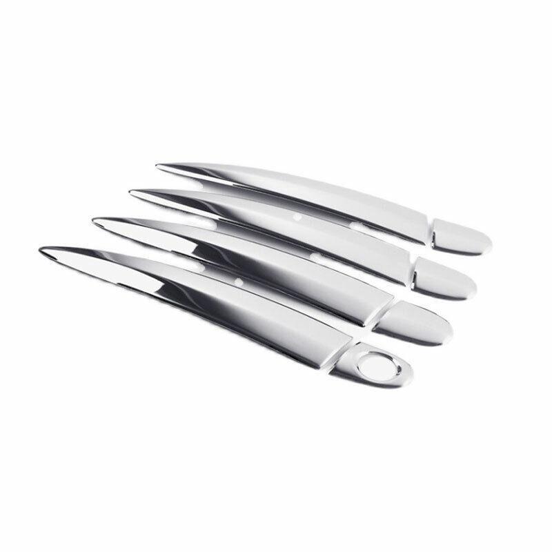 Fit for BMW X1 E84 2010-2015 Silver Steel Car Door Handles Cover Trim Decor 8PCS