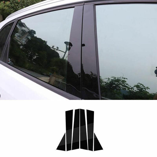for Audi Q5 2013-2017 Gloss Black Exterior Window B-Pillar Post Decoration 6Pcs