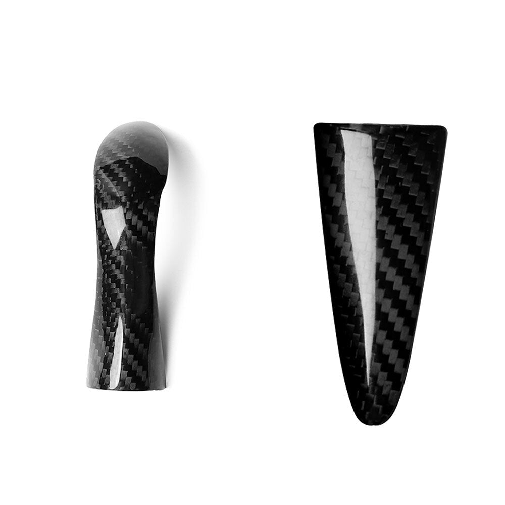 Carbon Fiber Steering Wheel Center Trim+Shift Knob Cover For 14-17 for Infiniti Q50