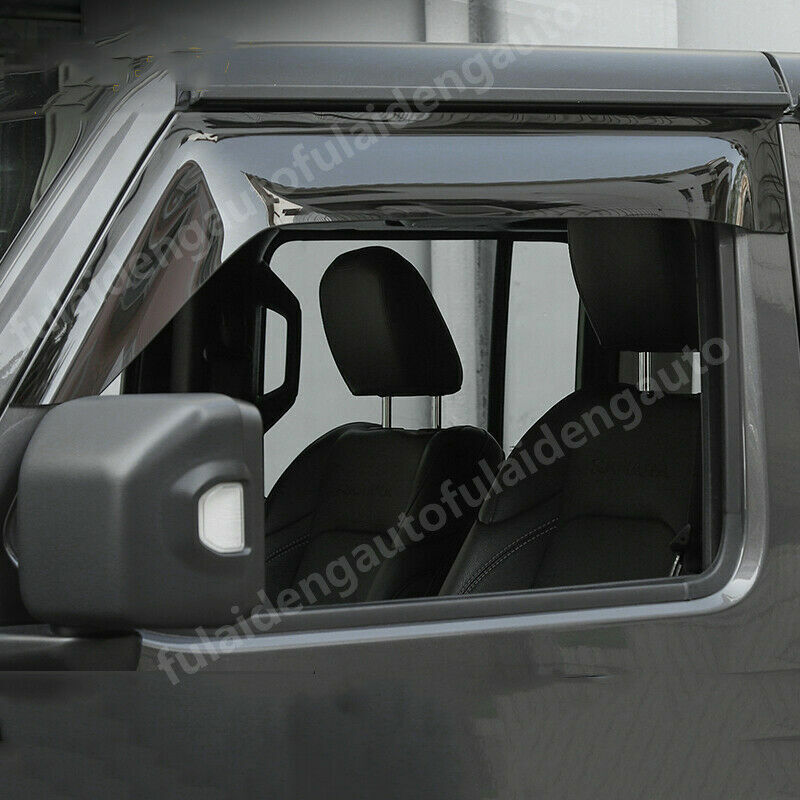for Jeep for Wrangler 18-24 Smoke Window Visor Vent Sun Shade Rain Guard Door Visor