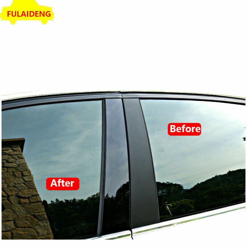 8P for Hyundai for Tucson 2015-2021 Black PC Door BC Pillar Post Mirror Molding Trim
