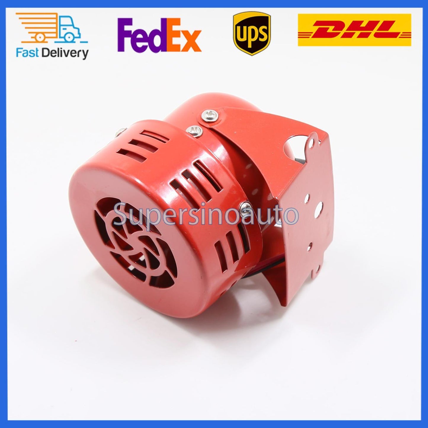 Red 12V 300Db for Mini /Compact Electric Motor Air Raid Horn Siren Alarm Car/Truck