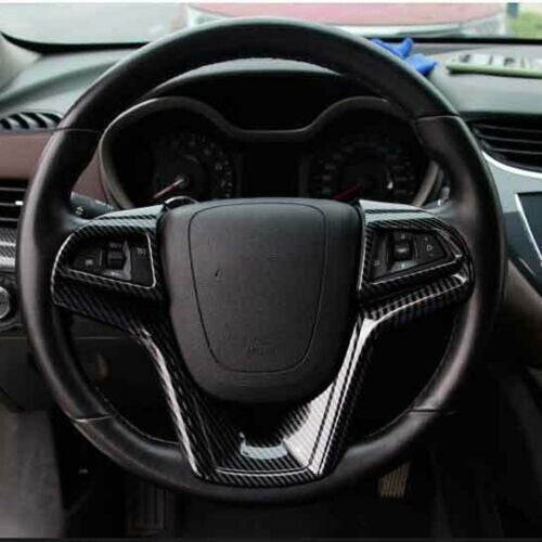 For 2012-2015 for Chevrolet Malibu Carbon Fiber Steering Wheel Button Cover Trim