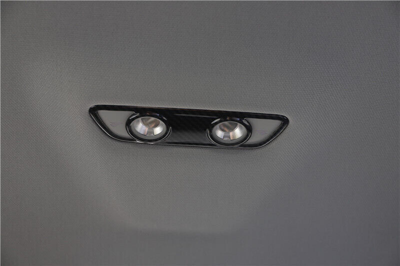 Car Front Reading Lamp Frame Cover Trim Fit for Audi A5 2017-2019 Carbon Fiber