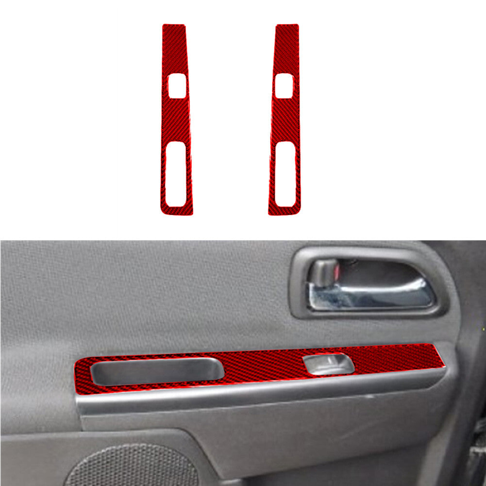 Red Carbon Fiber Rear Door Control Cover For Colorado 2004-2012/ for Canyon 2005-2012