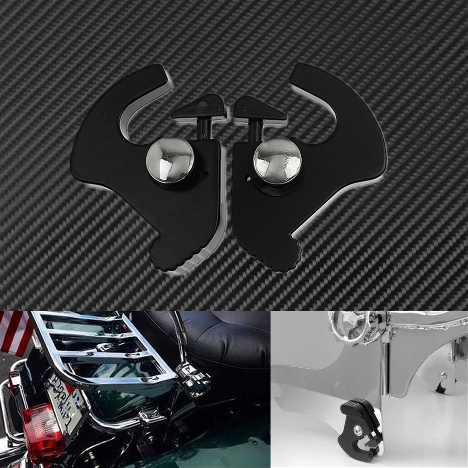 Sissy Bar Luggage Rack Docking Latch Clip for Harley Road Electra Street Glide