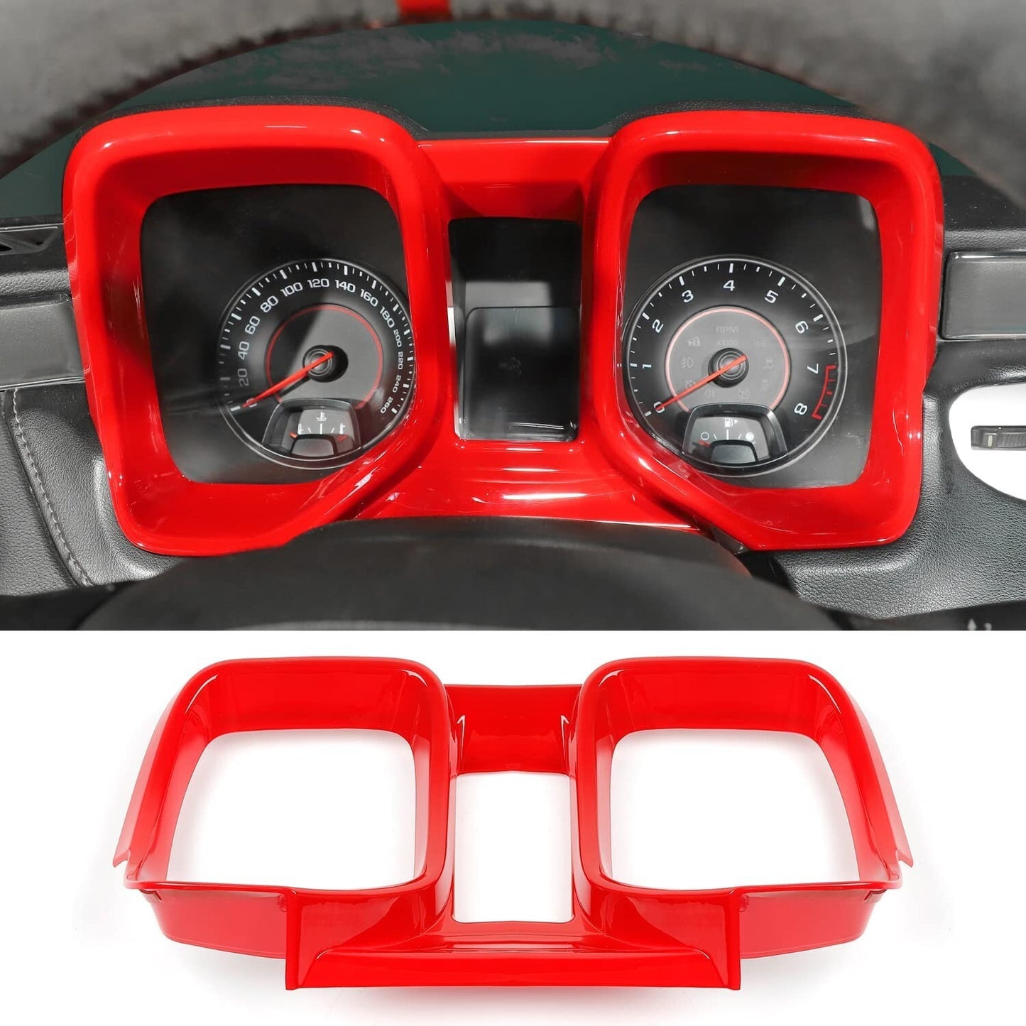 for Chevrolet Camaro 2010-2015 Dash Board Frame Bezel Dashboard Panel Trim Red
