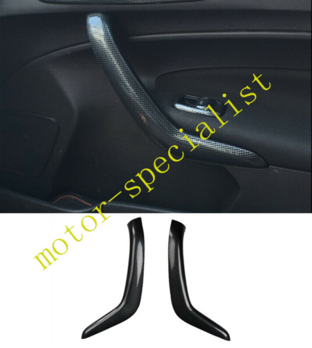 2X Carbon Look Interior Door Armrest Handle Cover Trim for Ford Fiesta 2011-2017
