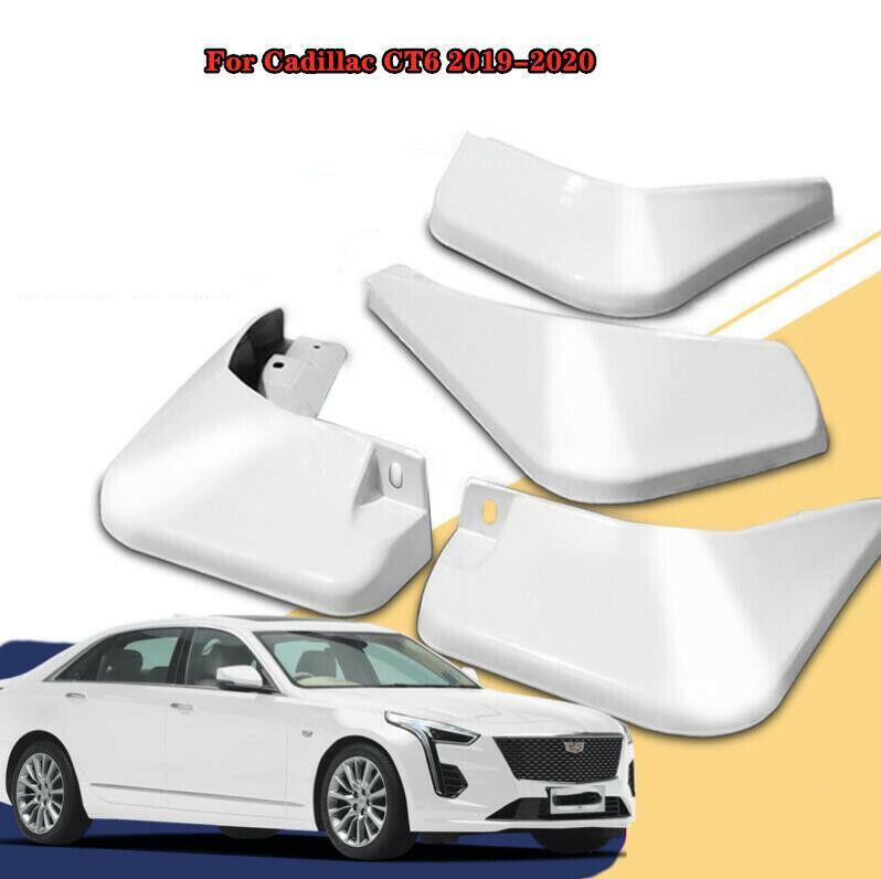 white Splash Guards Mud Flaps Mud Guards Fender kit 2019-2020 for Cadillac CT6