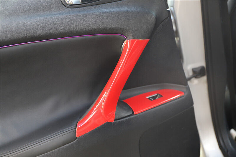 Interior Door Armrest Panel Trim Decoration Fit for Lexus IS 2006-11 Bright Red
