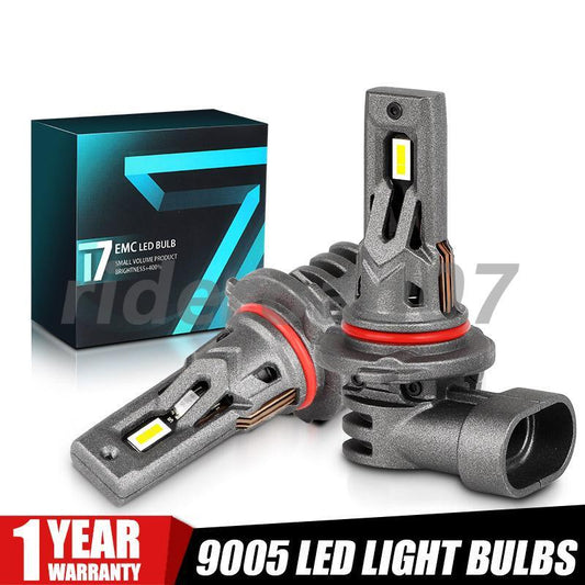 9005 LED Headlight Bulbs Combo High Low Beam Super Bright Wireless