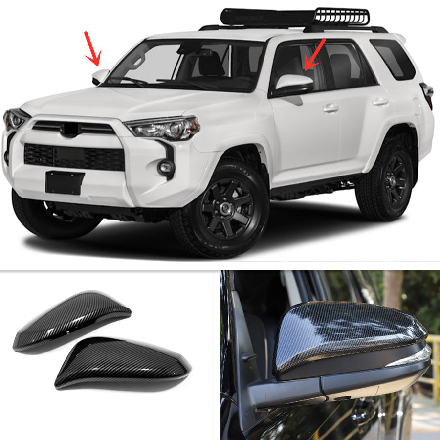Carbon fiber side mirror trim covers suitable for Toyota 4Runner 2014 - 2022