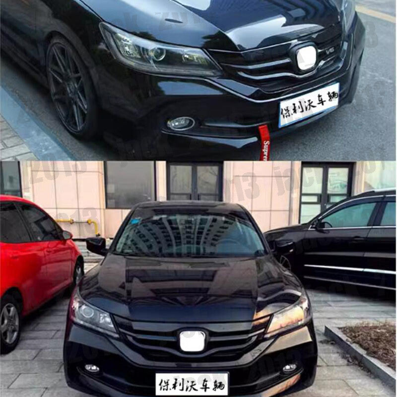 Fit for 2013 14 2015 9th Gen for Honda Accord sedan Glossy Black Front Grille Grill
