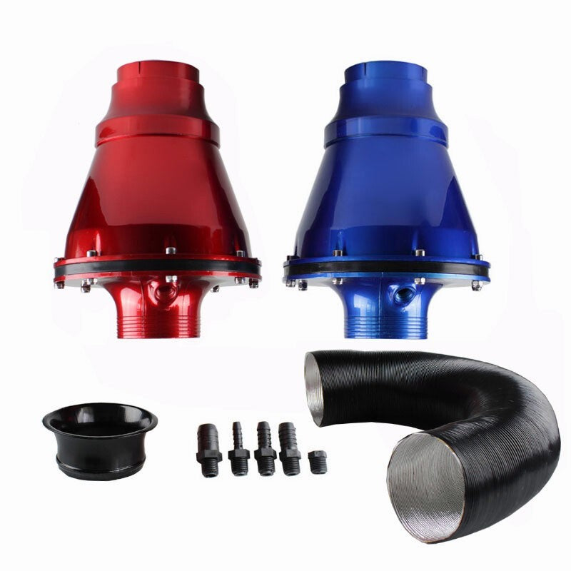 Universal Apollo Cold Air Intake Induction Kit With Air Box  Filter Blue