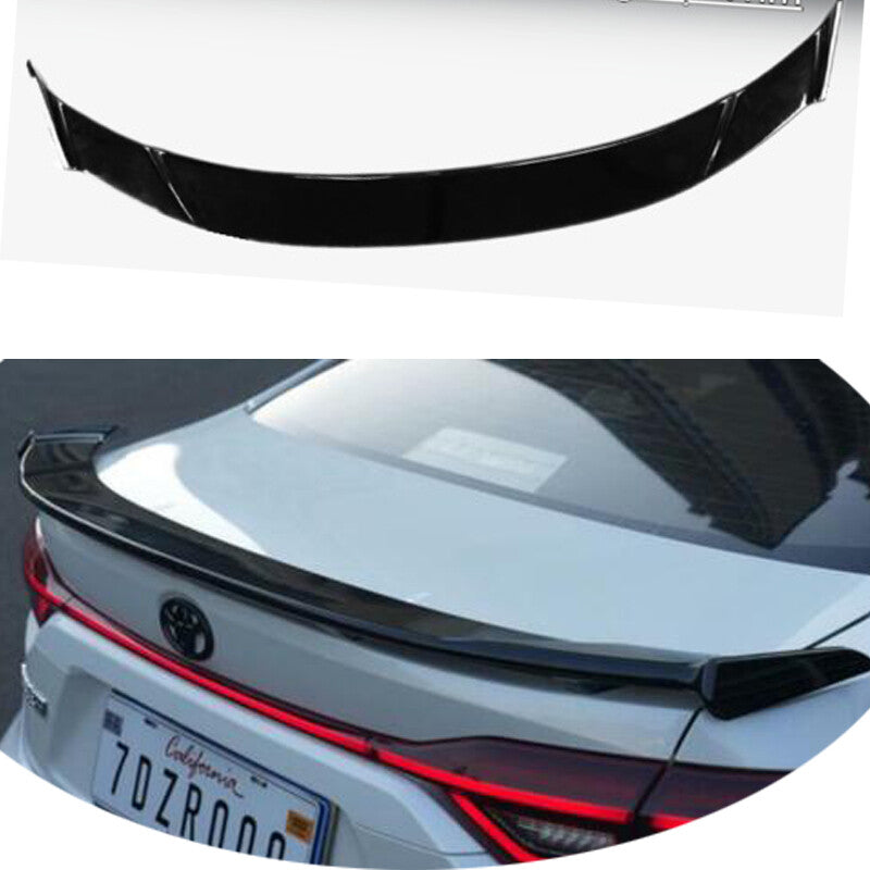 Bright Black for 2020-23 for TOYOTA for Corolla Rear Trunk Spoiler Boot Lip Wing Trim